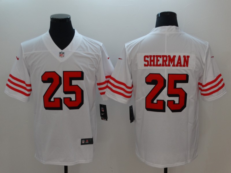 Men San Francisco 49ers #25 Sherman White Nike Vapor Untouchable Limited Playe NFL Jerseys
